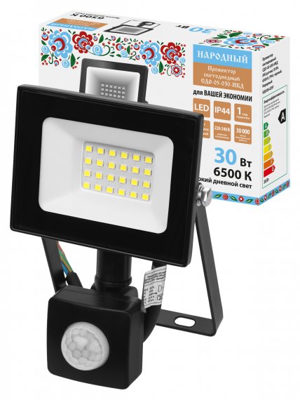 Фотография товара 'Tdm SQ0336-0291 Прожектор СДО-05-030-ИКД (ИК датчик) 30 Вт, 2400 лм, 6500 К, 220-240 В, IP44'