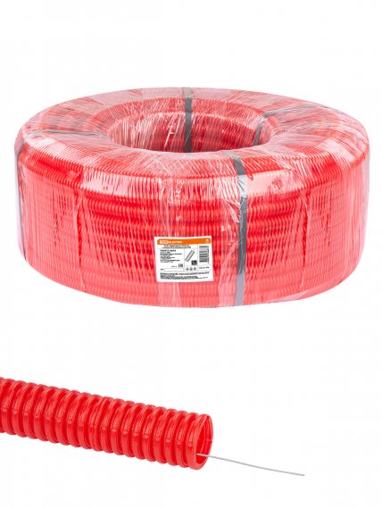 Фотография товара 'Tdm Труба гофрированная ПНД d 32 с зондом (50 м) легкая, SQ0413-0034'