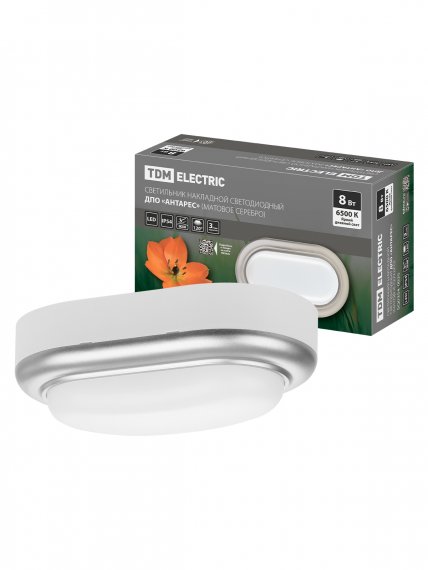 Фотография товара 'Tdm SQ0354-0025 Светильник накладной LED ДПО "Антарес" 8Вт 6500К овал 168*100*58 мм'