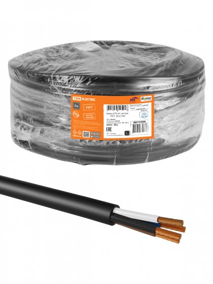 Фотография товара 'Tdm SQ0110-0230 Кабель КГТП-ХЛ 4х4(N)-0,66 ГОСТ (50м)'
