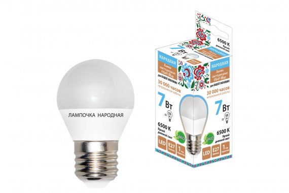 Фотография товара 'Tdm Лампа светодиодная FG45-7 Вт-230 В-6500 К–E27, SQ0340-1550'