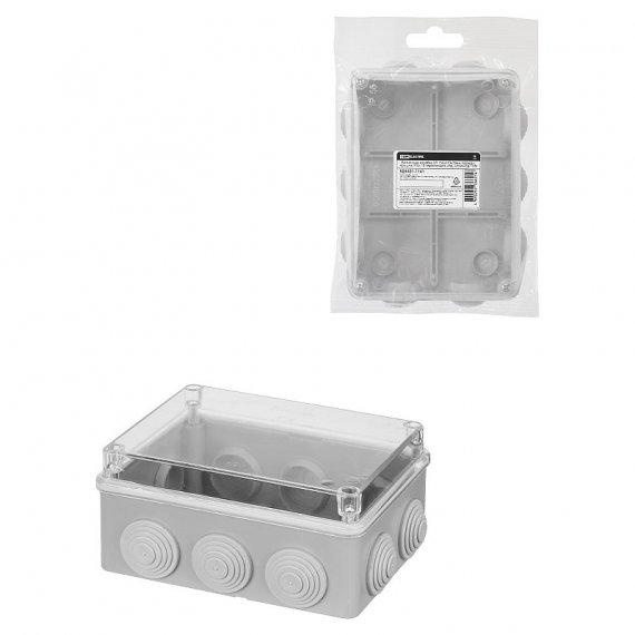 Фотография товара 'Tdm SQ1401-1141 Распаячная коробка ОП 150х110х70мм, прозрач. крышка, IP55'