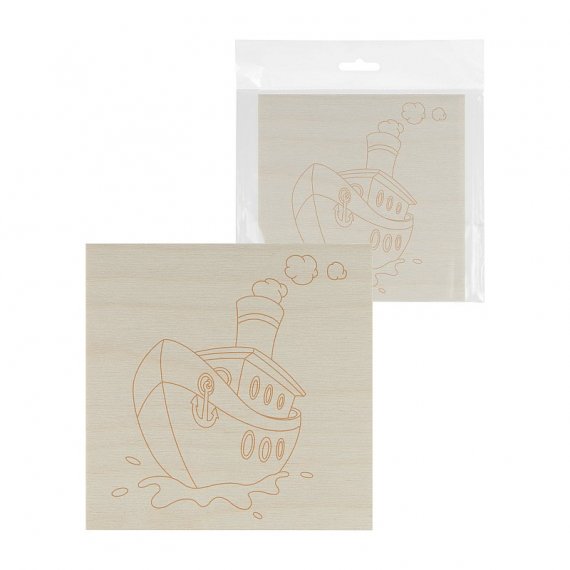 Фотография товара 'Tdm SQ1025-1105 Доска для выжигания, Кораблик, 150х150 мм'