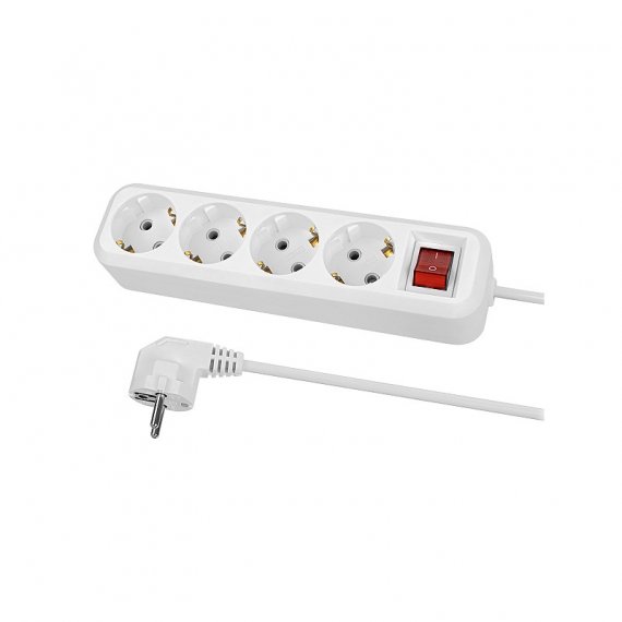 Фотография товара 'Tdm SQ1303-1106 Удлинитель 4 гнезда, 3 метра, с/з, выкл., 10 А, 2300 Вт'