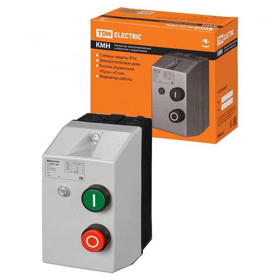 Фотография товара 'Tdm SQ0709-0026 КМН11860 18А в оболочке с индикатором Ue=380В/АС3 IP54'