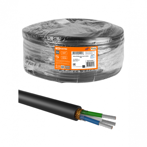 Фотография товара 'Tdm SQ0130-0051 Кабель МКЭШнг(A)-LS 3x0,75 (200м)'