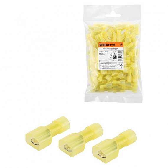 Фотография товара 'Tdm SQ0504-0012 Разъем РпИп 6-6 плоский (папа) нейлоновый'