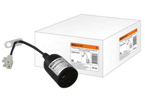 Фотография товара 'Tdm Патрон подвесной с клеммной колодкой, Е27 SQ0335-0021'