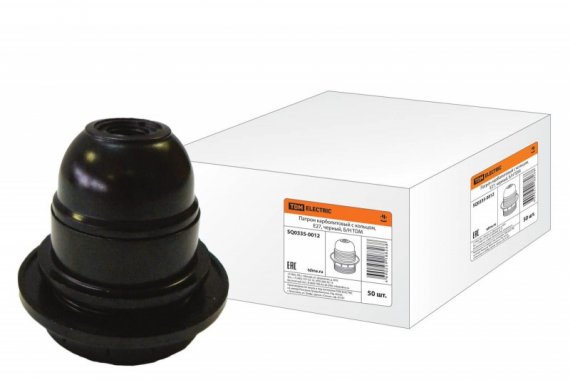 Фотография товара 'Tdm Патрон карболитовый с кольцом, Е27 SQ0335-0012'