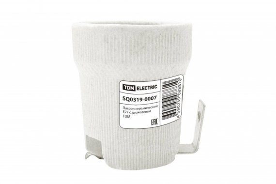Фотография товара 'Tdm Патрон керамический E27 с держателем SQ0319-0007'