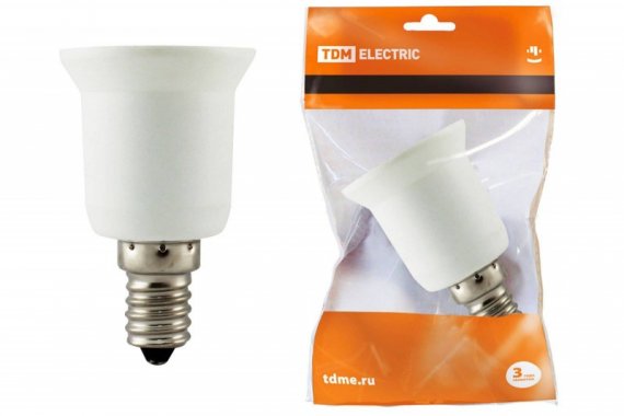 Фотография товара 'Tdm Переходник E14-E27 SQ0335-1001'