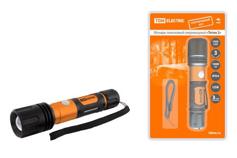 Фотография товара 'Tdm Фонарь «Титан 2» 10 Вт SQ0350-0061'