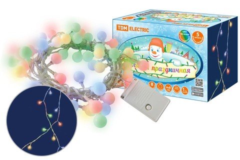 Фотография товара 'Tdm Гирлянда светодиодная "Шарики" 50LED SQ0361-0046'