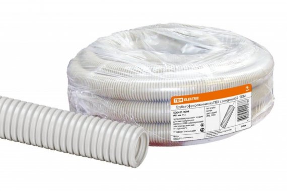 Фотография товара 'Tdm Труба гофрированная ПВХ d 32 с зондом SQ0401-0004'