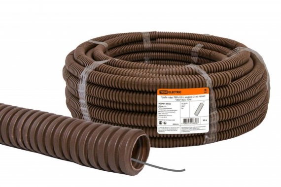 Фотография товара 'Tdm Труба гофрированная ПВХ d 20 с зондом SQ0401-0042'