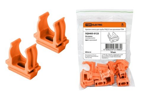 Фотография товара 'Tdm Крепеж-клипса для трубы ПНД 25 мм SQ0405-0123'