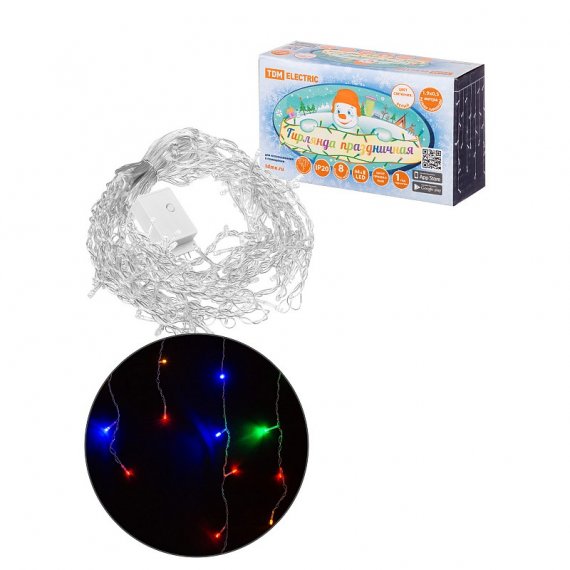 Фотография товара 'Tdm SQ0361-0078 Гирлянда светодиодная "Бахрома" 1,9х0,5 м, 68LED'