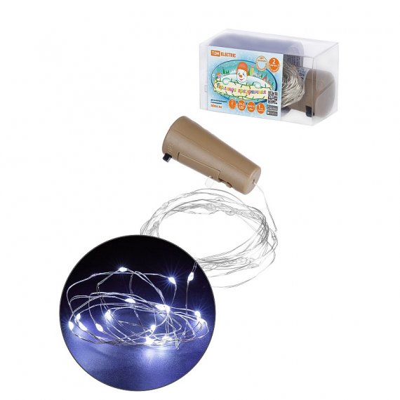 Фотография товара 'Tdm SQ0361-0103 Гирлянда-пробка для бутылки "Роса20" 20LED, 2м, 6000К'