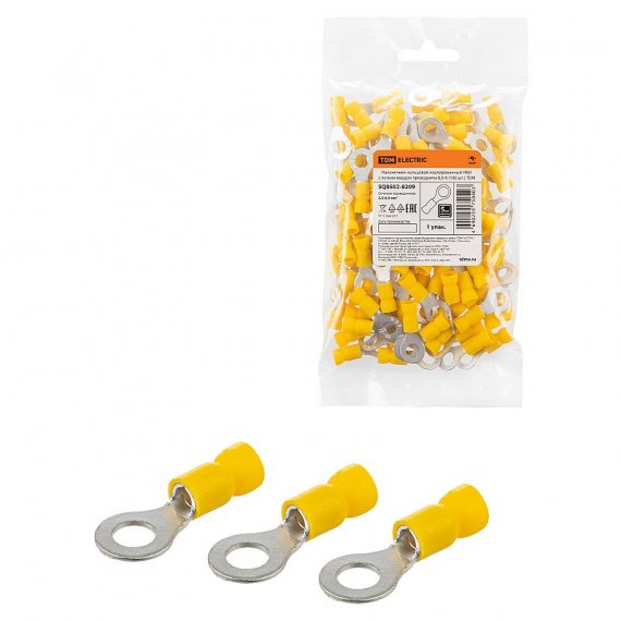 Фотография товара 'Tdm SQ0502-0209 Наконечник кольцевой изолированный НКИ с легким вводом проводника 6,0-6'