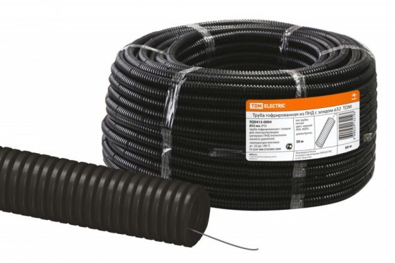 Фотография товара 'Tdm Труба гофрированная ПНД d 32 с зондом SQ0413-0004'