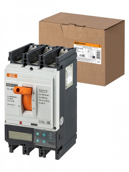Фотография товара 'Tdm ВА89-37 3Р 400А 70кА (ЭР-ЖК дисплей), SQ0751-0143'