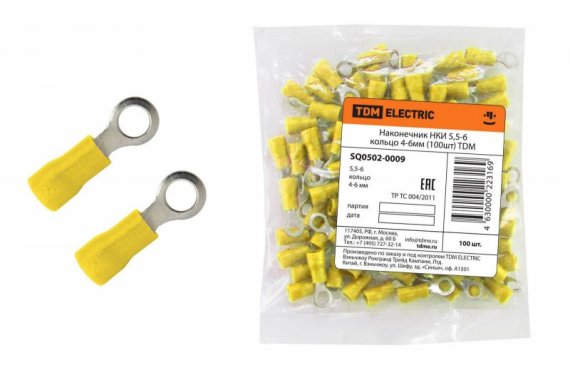 Фотография товара 'Tdm Наконечник НКИ 5,5-6 кольцо 4-6мм SQ0502-0009'
