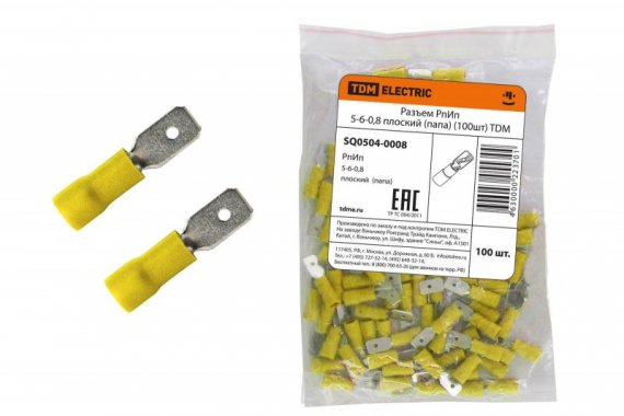 Фотография товара 'Tdm Разъем РпИп 5-6-0,8 плоский SQ0504-0008'
