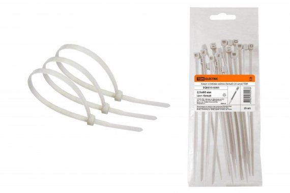 Фотография товара 'Tdm Хомут 2,5х60мм нейлон SQ0515-0301'