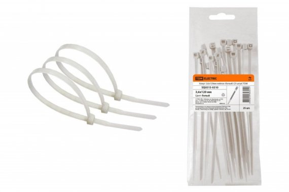 Фотография товара 'Tdm Хомут 3,6х120мм нейлон SQ0515-0310'