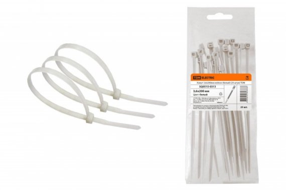 Фотография товара 'Tdm Хомут 3,6х200мм нейлон SQ0515-0313'