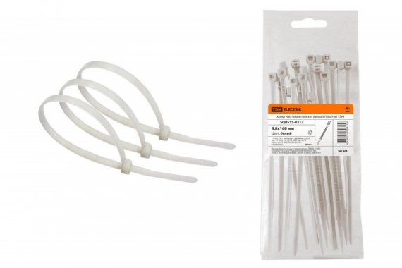 Фотография товара 'Tdm Хомут 4,8х160мм нейлон SQ0515-0317'