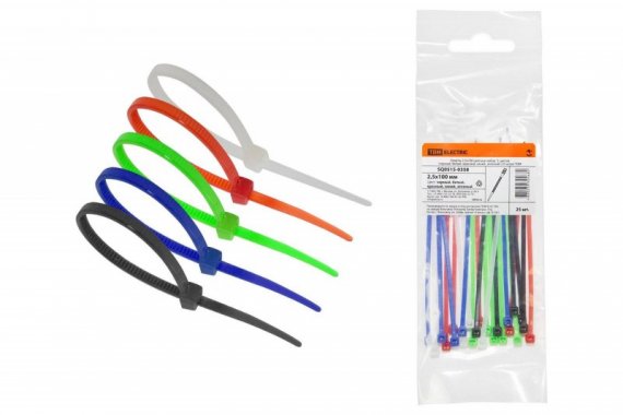 Фотография товара 'Tdm Хомуты 2,5х100 цветные набор 5 цветов SQ0515-0358'