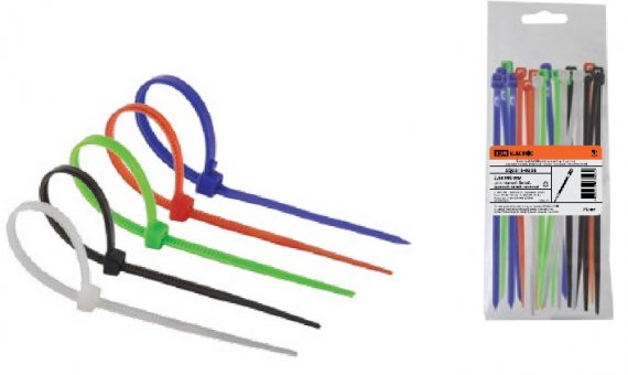 Фотография товара 'Tdm Хомуты 2,5х150 цветные набор 5 цветов SQ0515-0359'