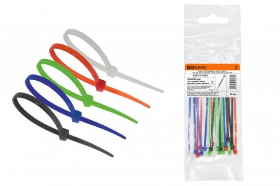 Фотография товара 'Tdm Хомуты 4,8х400 цветные набор 5 цветов SQ0515-0362'