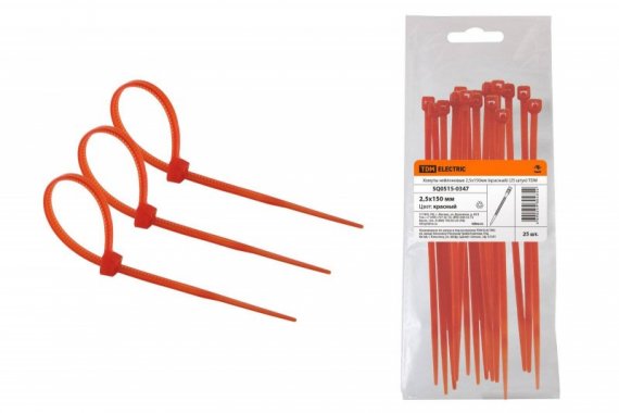 Фотография товара 'Tdm Хомуты нейлоновые 2,5х150мм SQ0515-0347'