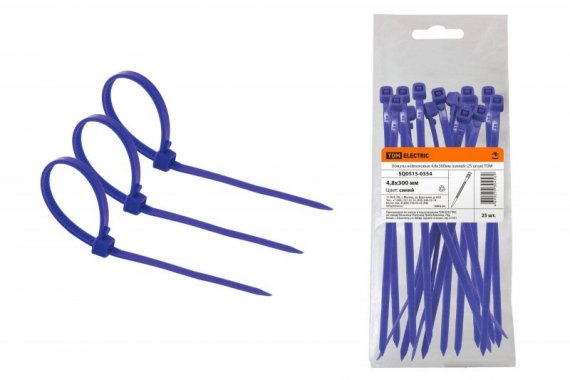 Фотография товара 'Tdm Хомуты нейлоновые 4,8х300мм SQ0515-0354'