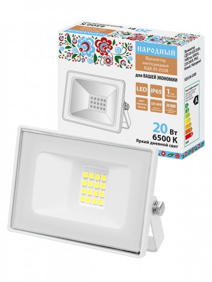 Фотография товара 'Tdm SQ0336-0309 Прожектор СДО-05-020 20 Вт, 1600 лм, 6500 К, 220-240 В, IP65'