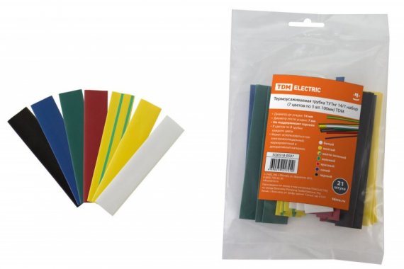 Фотография товара 'Tdm Термоусаживаемая трубка ТУТнг 14/7 набор SQ0518-0507'