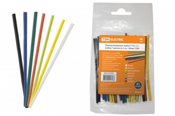 Фотография товара 'Tdm Термоусаживаемая трубка ТУТнг 2/1 SQ0518-0501'