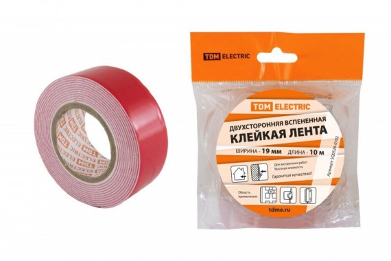 Фотография товара 'Tdm Двухсторонняя вспененная клейкая лента ширина 19 мм SQ0526-0702'