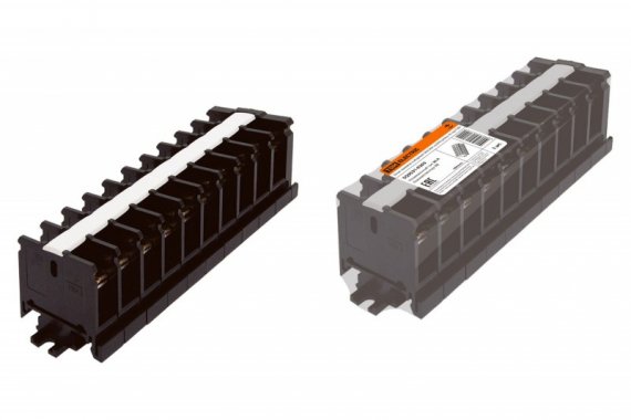 Фотография товара 'Tdm Блок зажимов наборный БЗН 30А на DIN-рейку 10 SQ0531-0203'