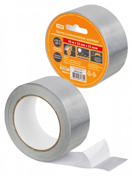 Фотография товара 'Tdm Лента алюминиевая клейкая 50 мм х 40 м, SQ0526-2003'