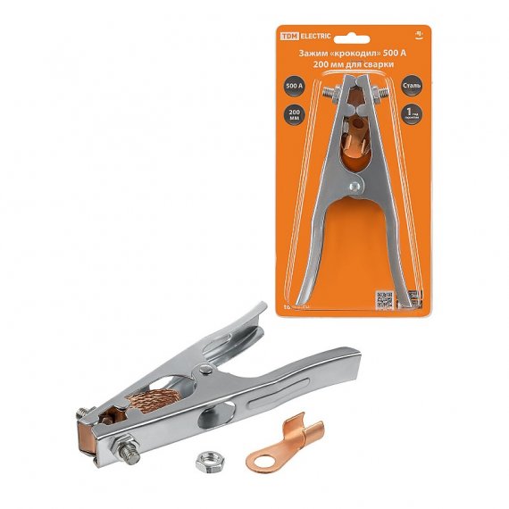 Фотография товара 'Tdm SQ0541-0303 Зажим «крокодил» 500 А 200 мм для сварки'