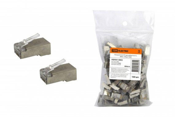 Фотография товара 'Tdm Разъем RJ-45 FTP для кабеля кат. 6, 8P8C SQ0561-0003'