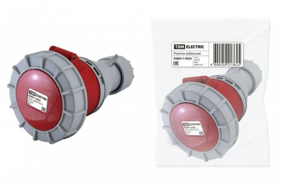 Фотография товара 'Tdm Розетка кабельная IP67 16А SQ0611-0025'