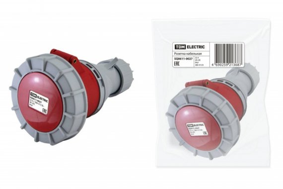 Фотография товара 'Tdm Розетка кабельная IP67 32А SQ0611-0027'