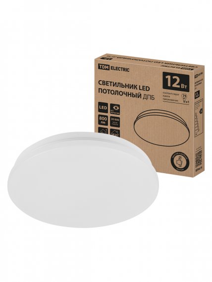 Фотография товара 'Tdm SQ0329-9002 Светильник LED потолочный ДПБ 01, 12 Вт, 6000 К'