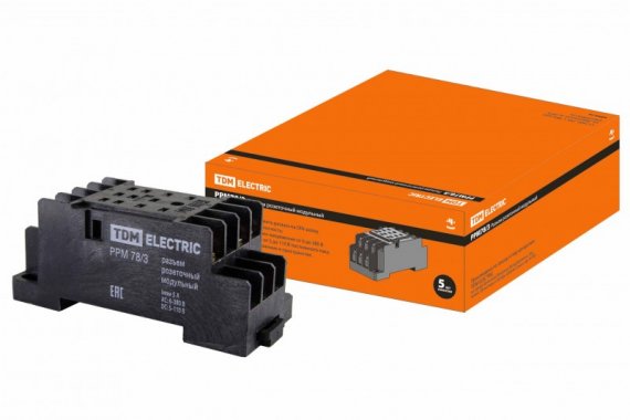 Фотография товара 'Tdm Разъем РРМ78/3 для РЭК78/3 модульный SQ0701-0007'