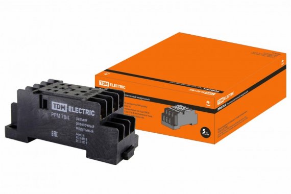 Фотография товара 'Tdm Разъем РРМ78/4 для РЭК78/4 модульный SQ0701-0008'