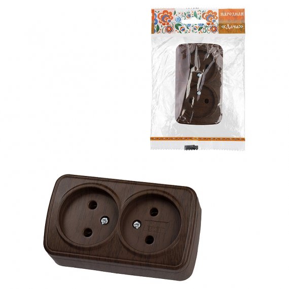 Фотография товара 'Tdm SQ1824-0029 Розетка двойная 2П открытой установки IP20 10А'